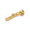 925 Sterling Silver Micro Pave Clear Cubic Zirconia European Dangle Charms STER-A045-01G-1-2