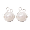 Natural Cultured Freshwater Pearl Copper Wire Wrapped Potato Pendants PALLOY-JF03608-02-1