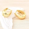 U-Shaped Brass Hoop Earrings EJEW-Z121-04G-3