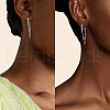 Round Brass Micro Pave Clear Cubic Zirconia Hoop Earrings FS-WG18906-02-2