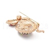Snake Alloy Rhinestone Brooches JEWB-E041-03KCG-3