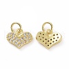 Brass Micro Pave Cubic Zirconia Charms KK-E068-VF033-1