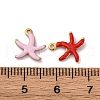 304 Stainless Steel Enamel Charms STAS-D361-04G-3
