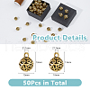 DICOSMETIC 50Pcs Hollow Tibetan Style Alloy Pendants FIND-DC0005-70-2