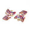 Alloy Enamel Pendants ENAM-M046-10G-I-3