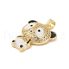 Brass Micro Pave Cubic Zirconia Pendants KK-E111-42G-02-2