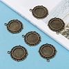Tibetan Style Alloy Pendant Cabochon Settings TIBE-T003-08AB-NR-4
