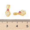 925 Sterling Silver Micro Pave Cubic Zirconia Peg Bails Pendants STER-B004-05G-01-3