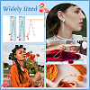 Glass & Acrylic Beaded Knitting Row Counter Chains HJEW-AB00549-6