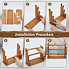 Three Layers T-Bar Wood Bracelet Organizer Display Stands BDIS-WH0011-04-3