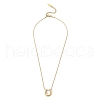201 Stainless Steel Teadrop Pendant Necklaces with Round Snake Chains NJEW-D055-12G-3