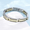 304 Stainless Steel Link Chain Bracelets for Women Men BJEW-R018-09GP-2