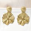 304 Stainless Steel Dangle Stud Earrings EJEW-S253-12G-4