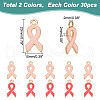 HOBBIESAY 60Pcs 2 Colors Alloy Enamel Pendants ENAM-HY0001-36-2