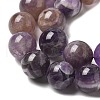 Round Natural Chevron Amethyst Bead Strands G-S380-01C-01-3