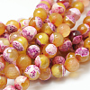 Natural Fire Crackle Agate Bead Strands G-K166-06F-8mm-05-2