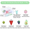 10 Styles Opaque Resin Pendants RESI-YW0001-77-2