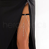 Elastic Alloy Clear Cubic Zirconia Tassel Body Leg Chains for Women WG337A7-06-1