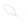 Natural  Rose Quartz Mobile Straps HJEW-JM03414-02-4