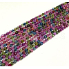 Faceted Natural Agate Round Beads Strands G-E318D-4mm-02-3
