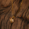 925 Sterling Silver & Natural Freshwater Pearl Ring Pendant Necklaces for Women WW6224-2