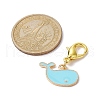 Whale Alloy Enamel Pendant Decoration HJEW-JM01485-4