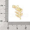 Brass Pave Clear Cubic Zirconia Pendants KK-V016-02G-3