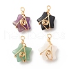 Natural Mixed Stone Pendants PALLOY-JF01710-1