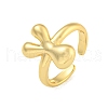 Brass Letter Open Cuff Rings for Women RJEW-G313-01Y-G-1