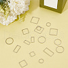 DELORIGIN DIY 304 Stainless Steel Geometry Dangle Earrings Making Kit DIY-DR0001-36-4