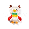 Christmas Duck Theme Opaque Resin Cabochons RESI-Q010-03C-1