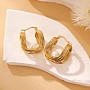 304 Stainless Steel Hoop Earrings UN9328-1-3
