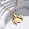 304 Stainless Steel Polymer Clay Rhinestones Heart Openable Pendant Necklaces for Women NJEW-Z065-13G-2