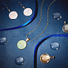 Unicraftale DIY Blank Dome Flat Round Pendant Making Kit DIY-UN0004-48-2