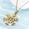 Snowflake 304 Stainless Steel Pendant Necklaces NJEW-M096-07G-5