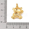Brass Micro Pave Cubic Zirconia Pendants KK-E111-44B-G-3