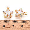 Brass Micro Pave Cubic Zirconia Charms KK-N261-117A-G-3