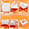 BENECREAT 20Pcs Square Cardboard Mini Cake Storage Boxes CON-BC0007-30-4