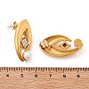 304 Stainless Steel Shell Pearl Stud Earrings EJEW-U051-08G-5