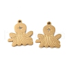 304 Stainless Steel with Rhinestone Pendants STAS-Z139-01G-1