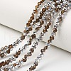 Electroplate Transparent Glass Beads Strands EGLA-A034-T10mm-M20-1