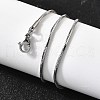 1.5MM 304 Stainless Steel Snake Chain Necklaces for Women Men STAS-V011-04C-P-3