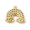 Rack Plating Brass Cubic Zirconia Pendants KK-Q772-22G-2