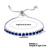 Fashionable Blue Round Rhinestone Slider Bracelets LO0002-1