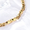 201 Stainless Steel Oval & Twist Rectangle Link Chain Bracelets BJEW-B078-171G-5