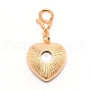 Heart Glass Pendant Decorations HJEW-WH0036-19C-2