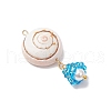 Marine Organism Glass Pendants PALLOY-MZ00700-05-3