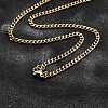 Ion Plating(IP) 304 Stainless Steel Curb Chain Necklaces NJEW-H492-01G-1