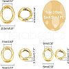 Unicraftale 3Pcs 3 Style Ion Plating(IP) 304 Stainless Steel Spring Gate Rings STAS-UN0033-63-5