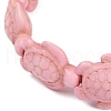 Tortoise Synthetic Turquoise Beads Stretch Bracelets for Women BJEW-JB11692-3